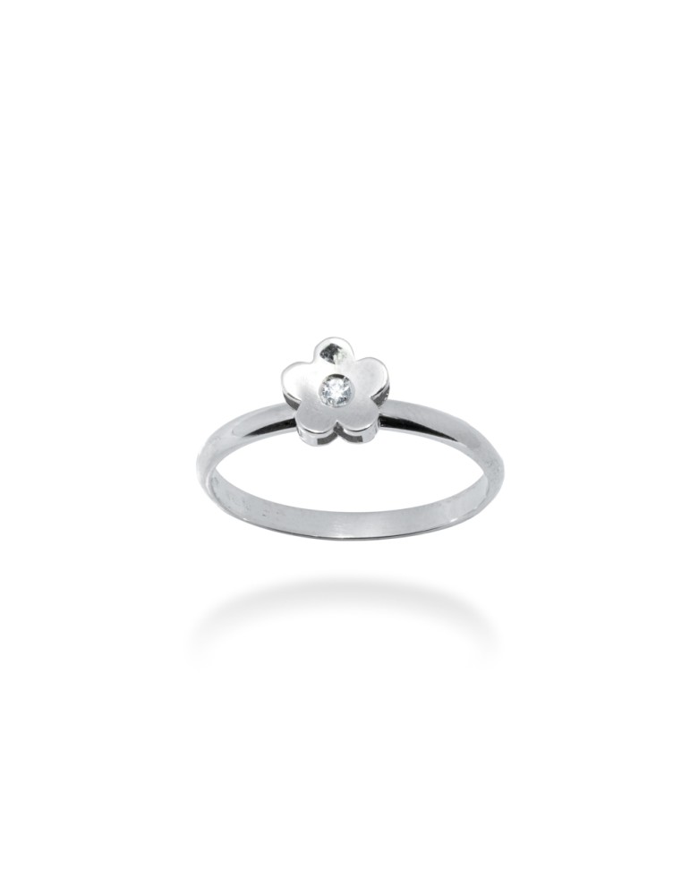 ANELLO FIORE IN ORO 18 KT CON DIAMANTE