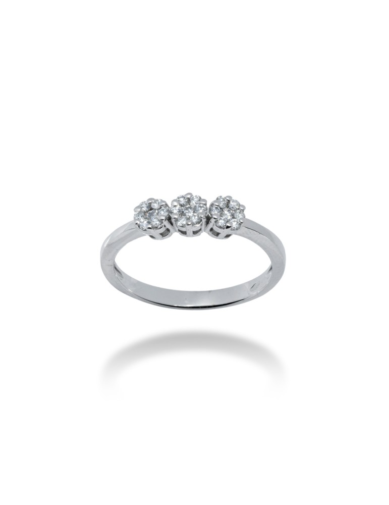 ANELLO TRILOGY IN ORO 18 KT CON DIAMANTI