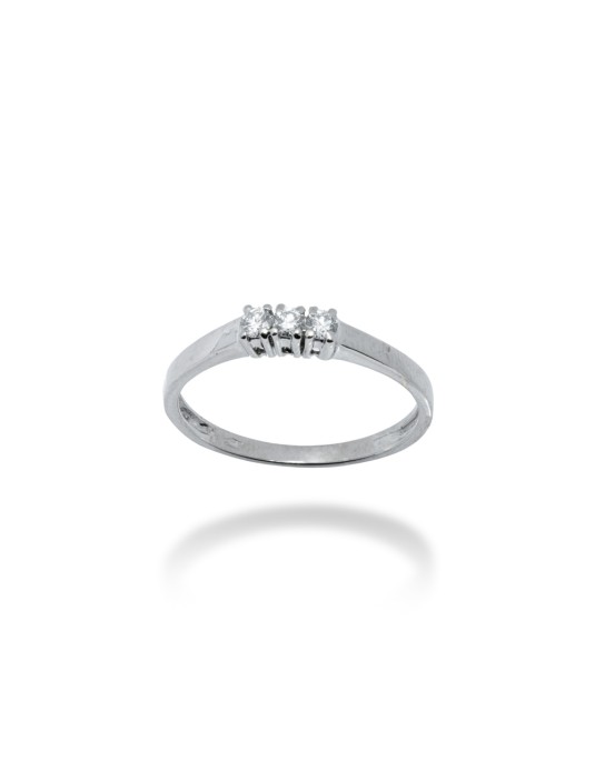 ANELLO TRILOGY IN ORO 18 KT CON DIAMANTI