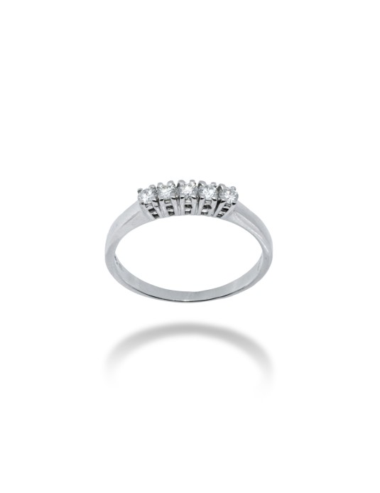 ANELLO VERETTA IN ORO 18 KT CON DIAMANTI