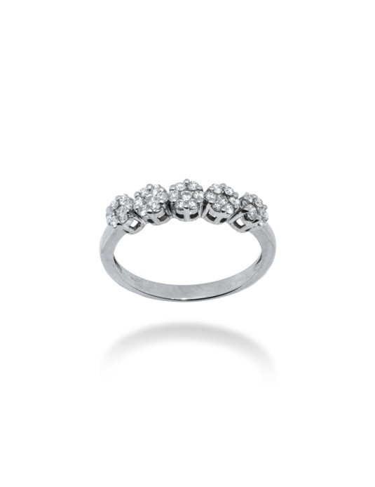 ANELLO VERETTA IN ORO 18 KT CON DIAMANTI