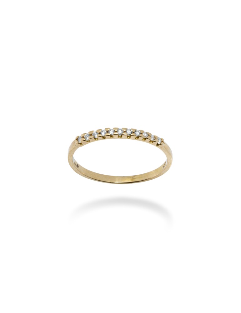 ANELLO VERETTA IN ORO 18 KT CON DIAMANTI