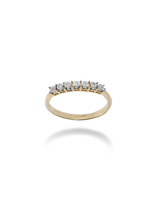ANELLO VERETTA IN ORO 18 KT CON DIAMANTI