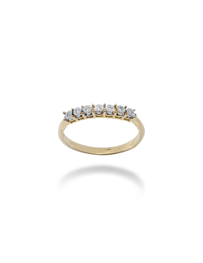 ANELLO VERETTA IN ORO 18 KT CON DIAMANTI