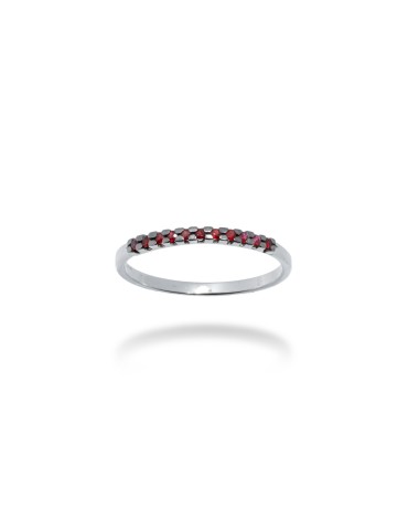 ANELLO VERETTA IN ORO 18 KT CON RUBINI