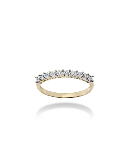 ANELLO VERETTA IN ORO 18 KT CON DIAMANTI