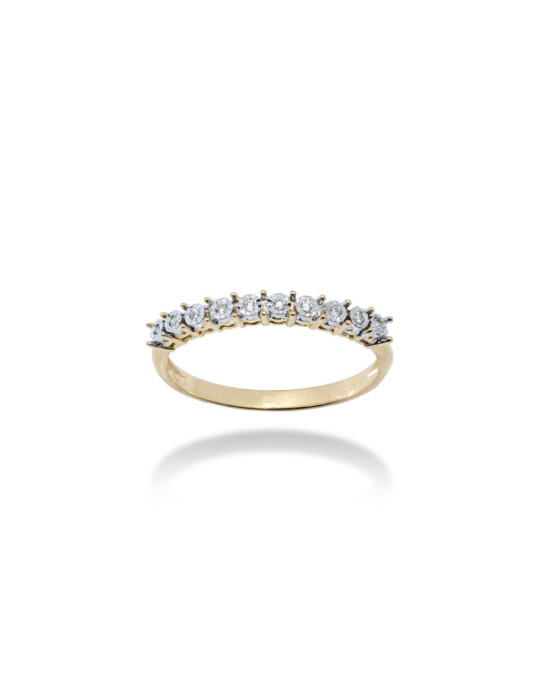 ANELLO VERETTA IN ORO 18 KT CON DIAMANTI