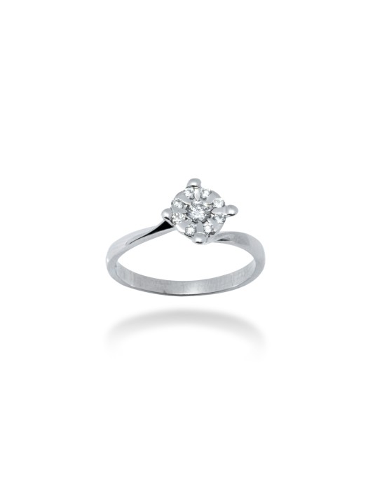 ANELLO SOLITARIO MAGIC IN ORO 18 KT CON DIAMANTI