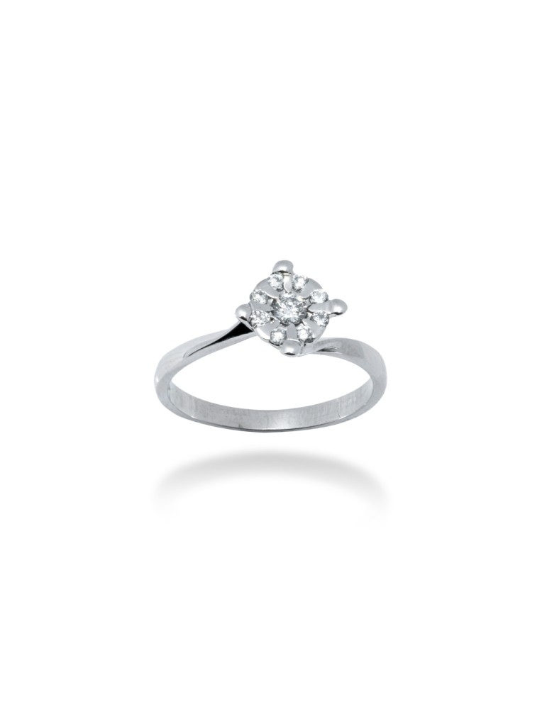 ANELLO SOLITARIO MAGIC IN ORO 18 KT CON DIAMANTI