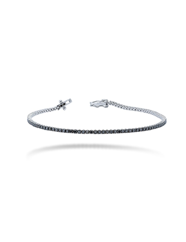 BRACCIALE TENNIS IN ORO 18 KT CON DIAMANTI BLACK