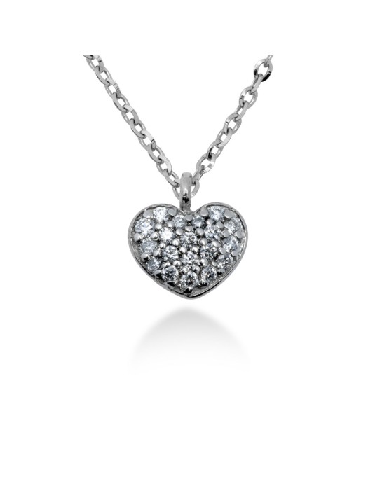 COLLANA CUORE IN ORO 18 KT CON DIAMANTI