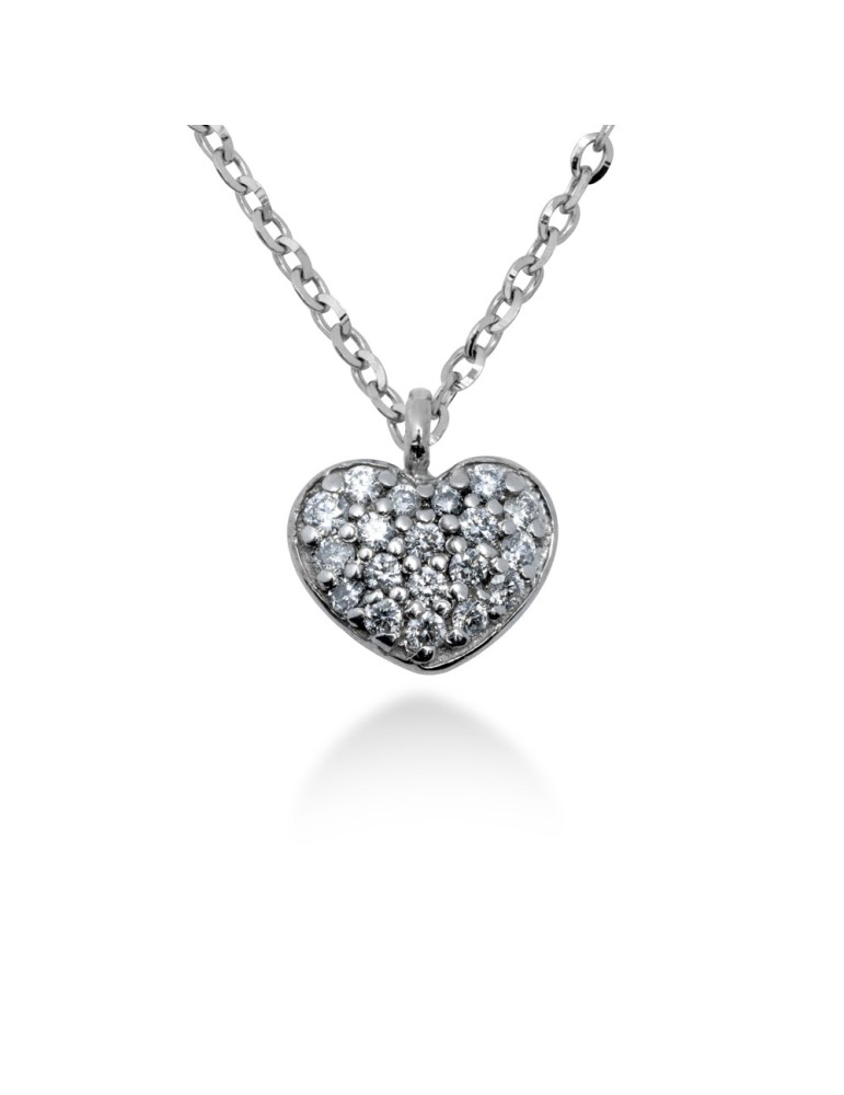 COLLANA CUORE IN ORO 18 KT CON DIAMANTI