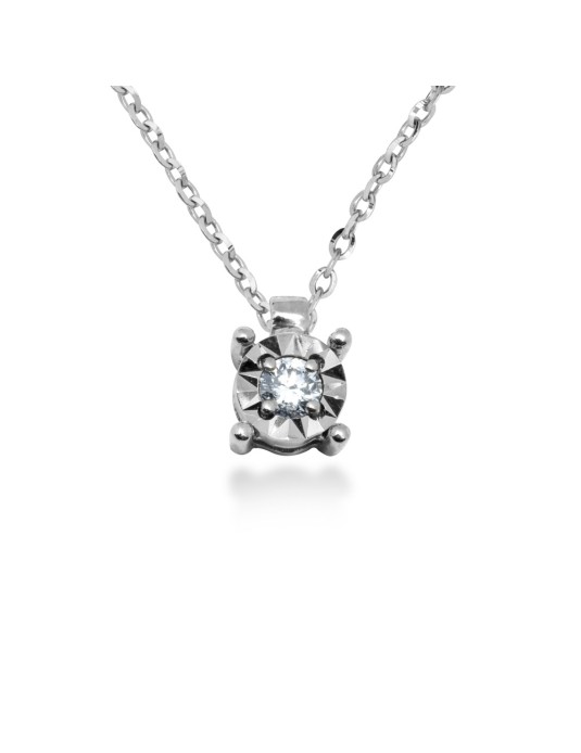 COLLANA PUNTO LUCE IN ORO 18 KT CON DIAMANTE