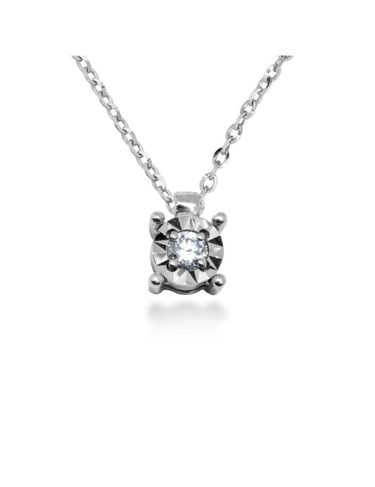 COLLANA PUNTO LUCE IN ORO 18 KT CON DIAMANTE