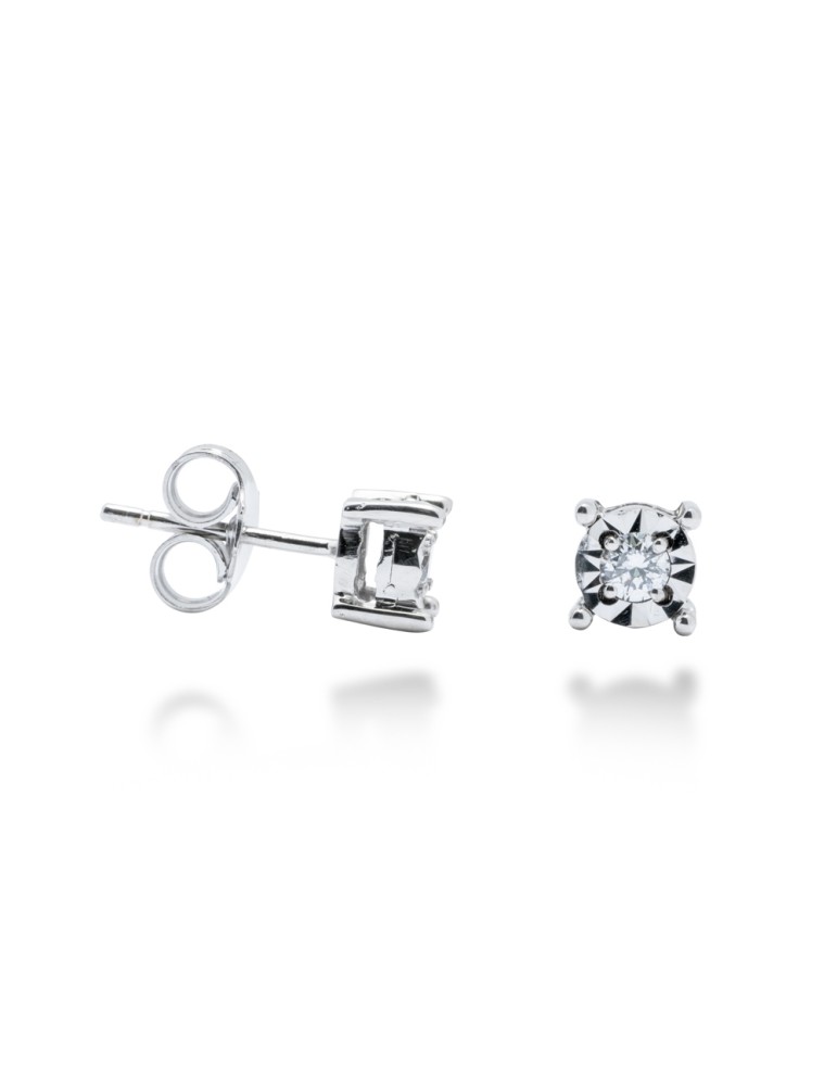 ORECCHINI PUNTO LUCE IN ORO 18 KT CON DIAMANTI