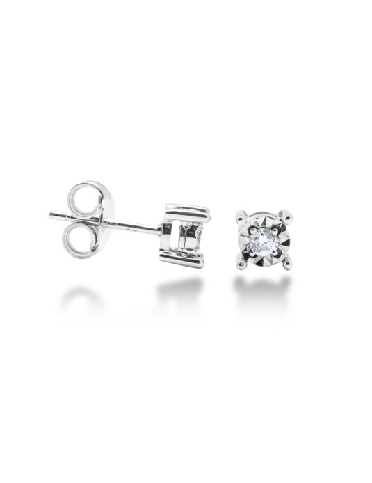 ORECCHINI PUNTO LUCE IN ORO 18 KT CON DIAMANTI